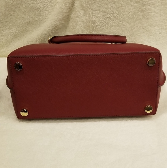 NWT Michael Kors Rochelle LG Satchel brandy red - Picture 6 of 8